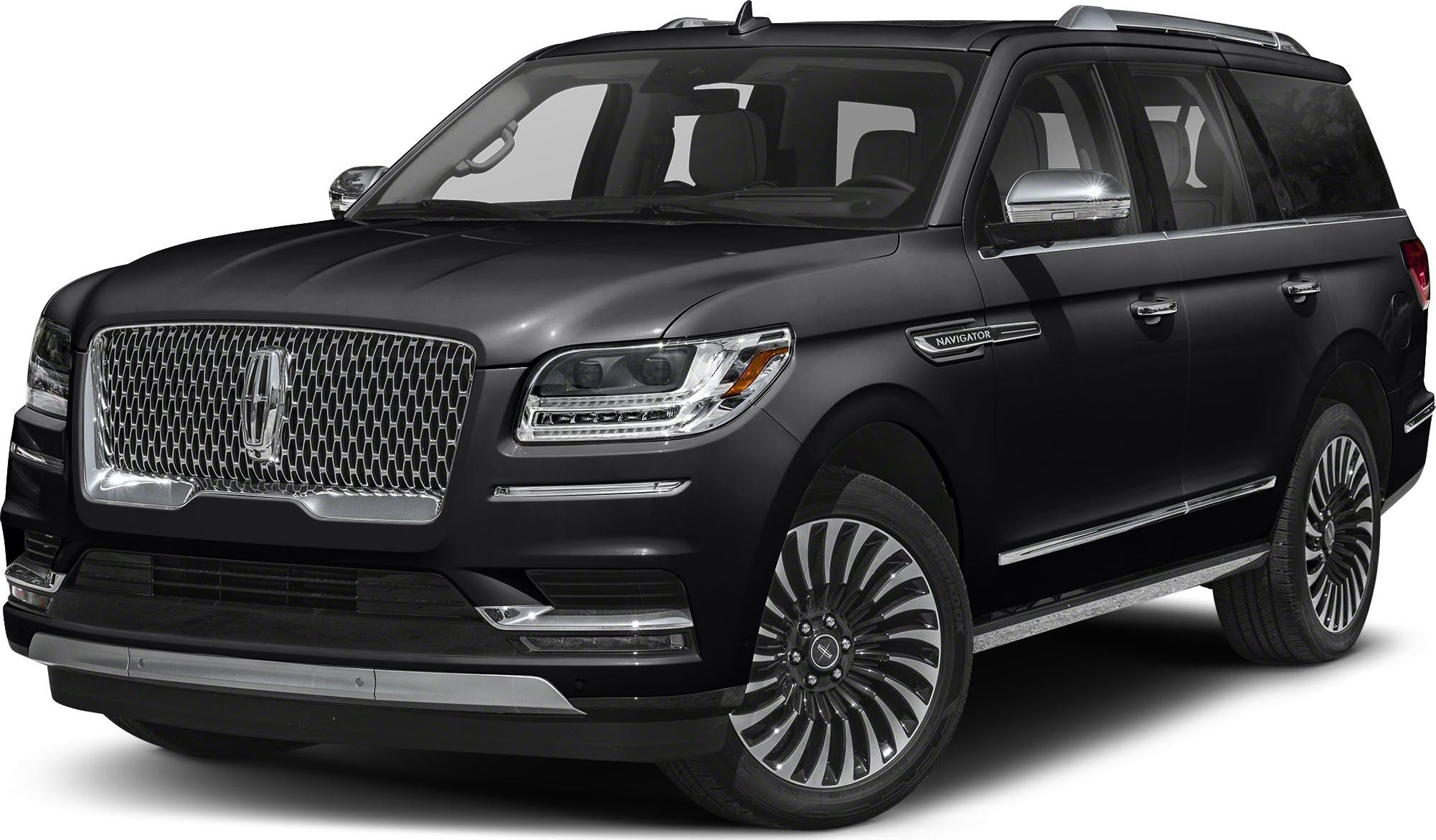 Black Lincoln Navigator full-size luxury SUV with chrome mesh grille